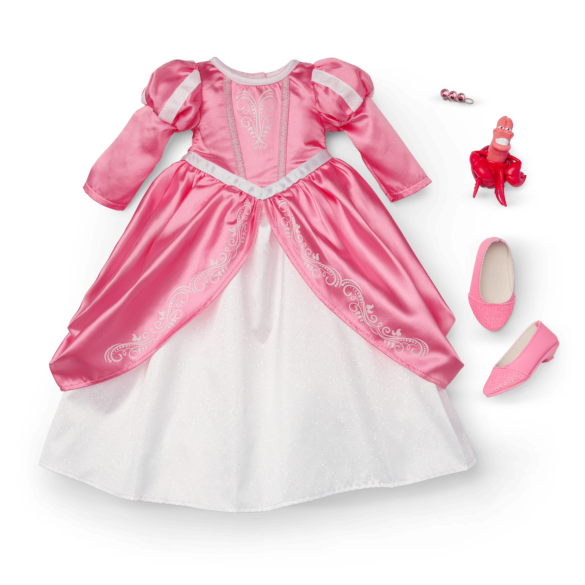 American Girl® Disney Princess Ariel Castle Ball Gown, Sebastian & Accessories for 18-inch Dolls B1