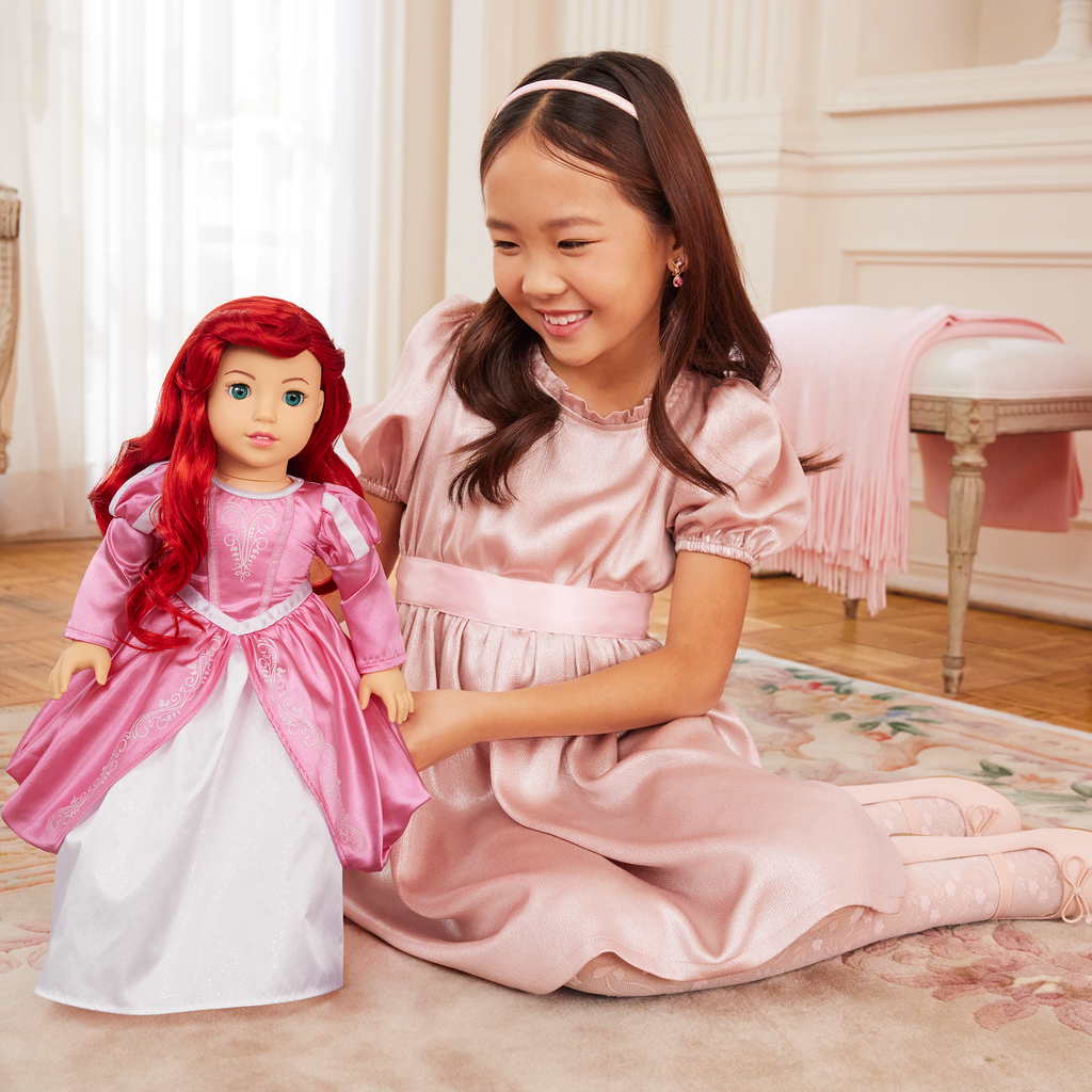 American Girl® Disney Princess Ariel Castle Ball Gown, Sebastian & Accessories for 18-inch Dolls B1