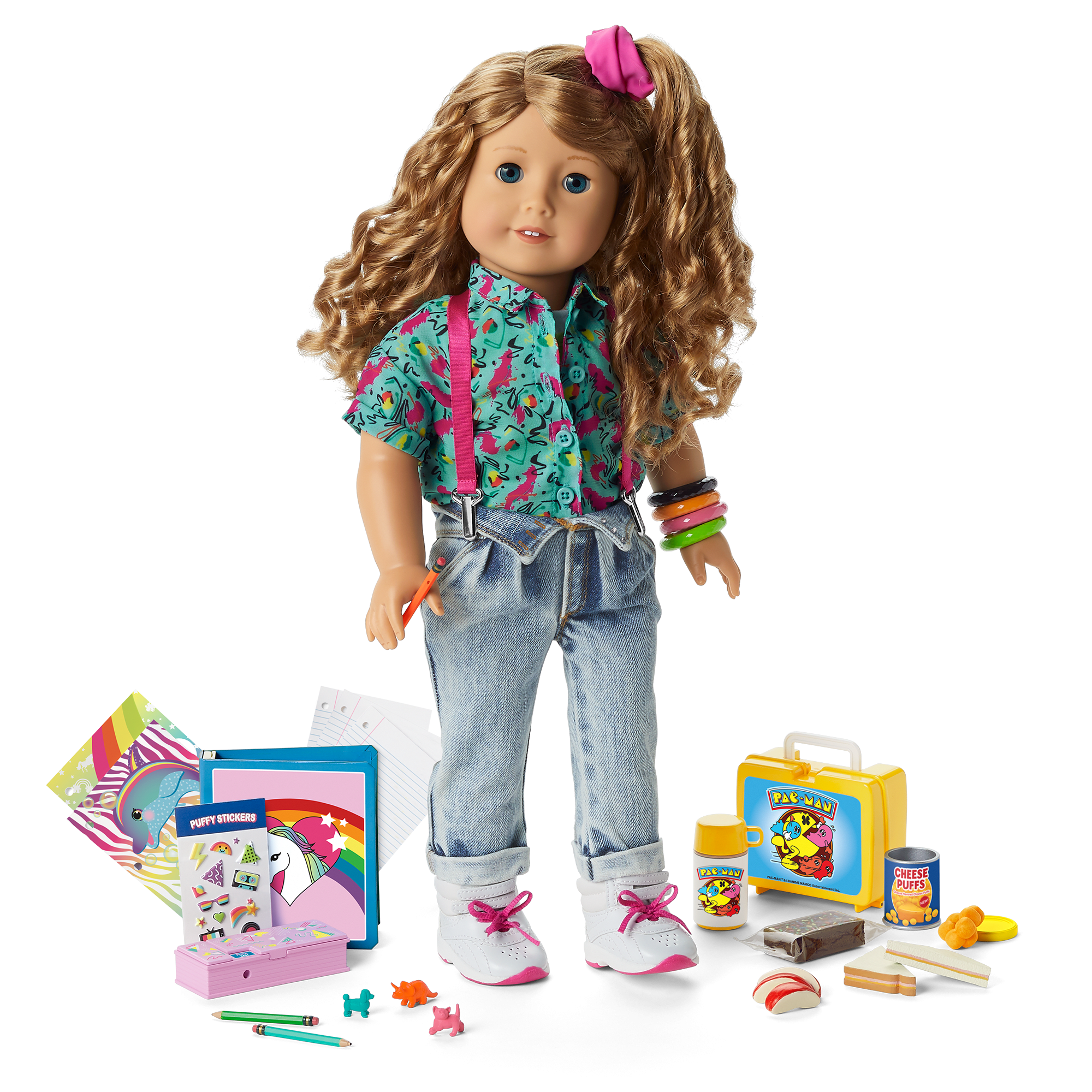 Courtney's™ PAC-MAN™ Lunch Set for 18-inch Dolls (Historical Characters) E9