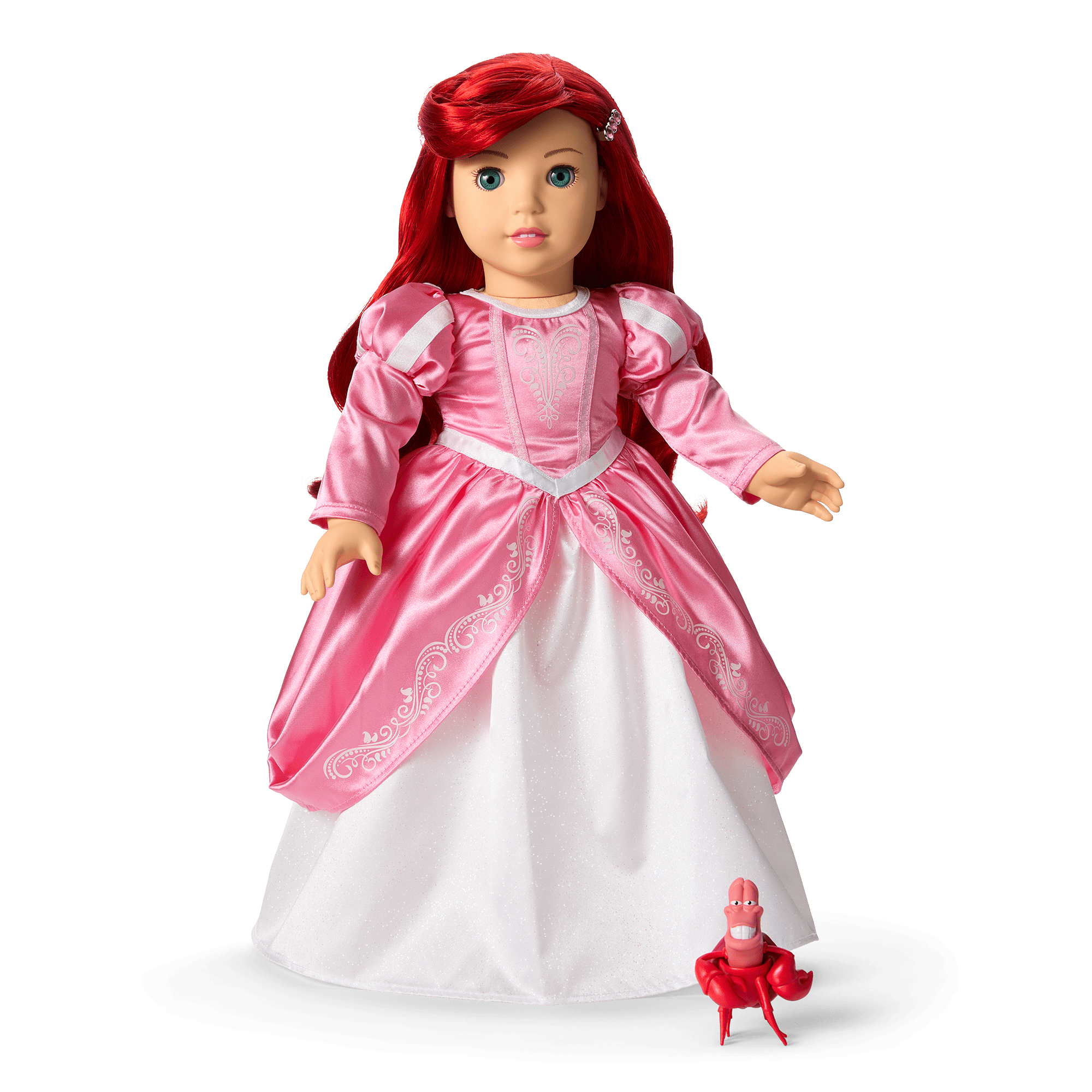 American Girl® Disney Princess Ariel Castle Ball Gown, Sebastian & Accessories for 18-inch Dolls B1
