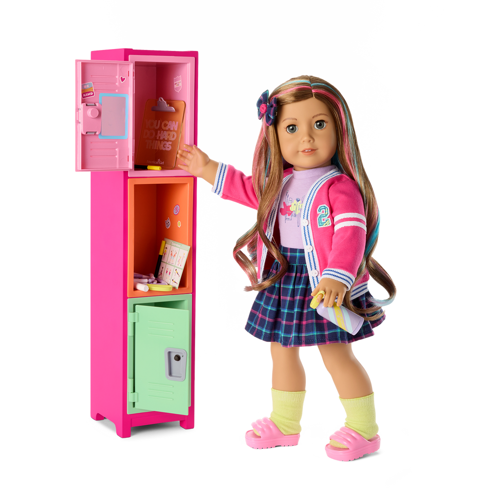 Colorful Cubbies Locker Set for 18-inch Dolls E0
