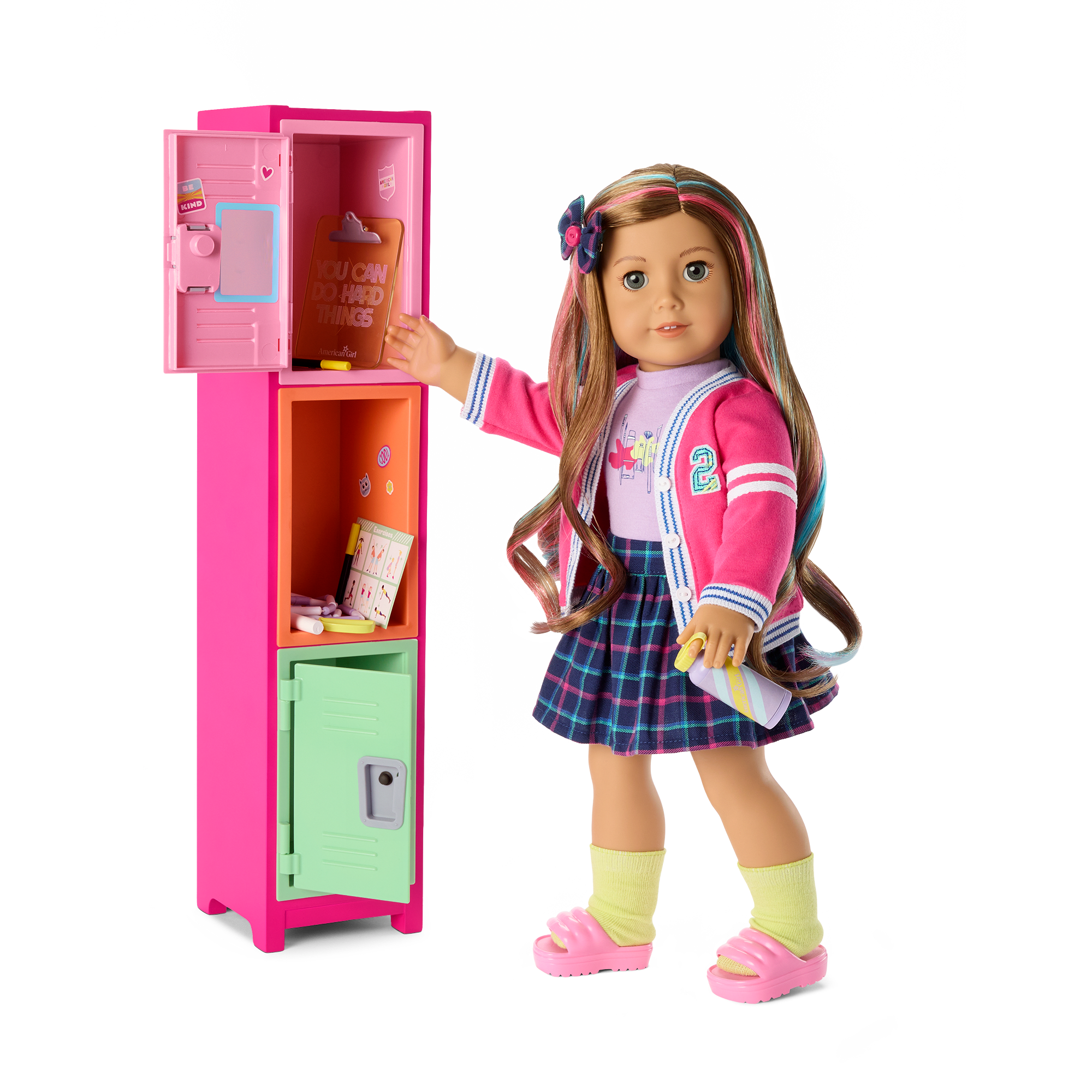 Colorful Cubbies Locker Set for 18-inch Dolls E0
