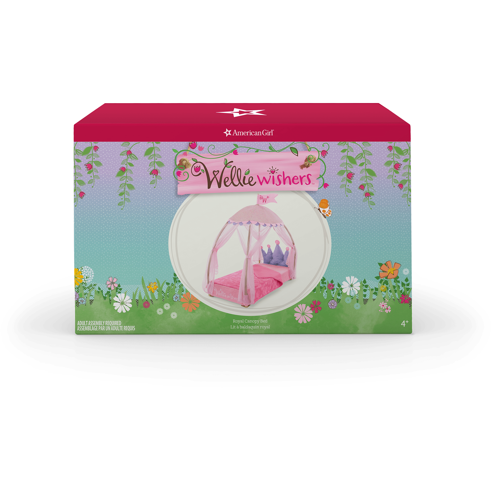 Royal Canopy Bed for WellieWishers™ Dolls D0