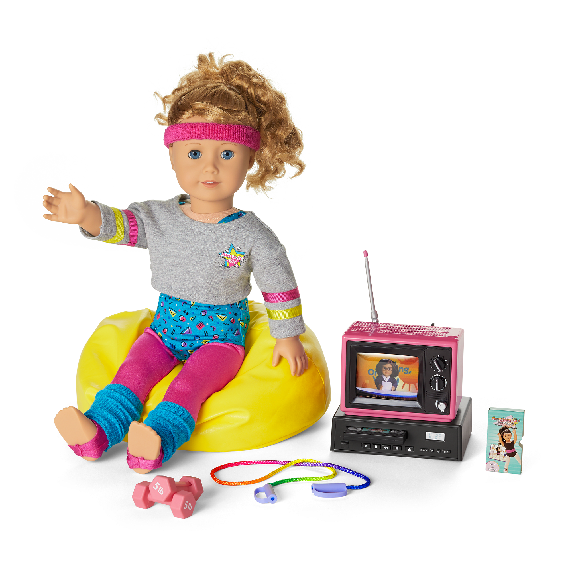 Courtney‘s™ TV & Fitness Accessories for 18-inch Dolls (Historical Characters) B0