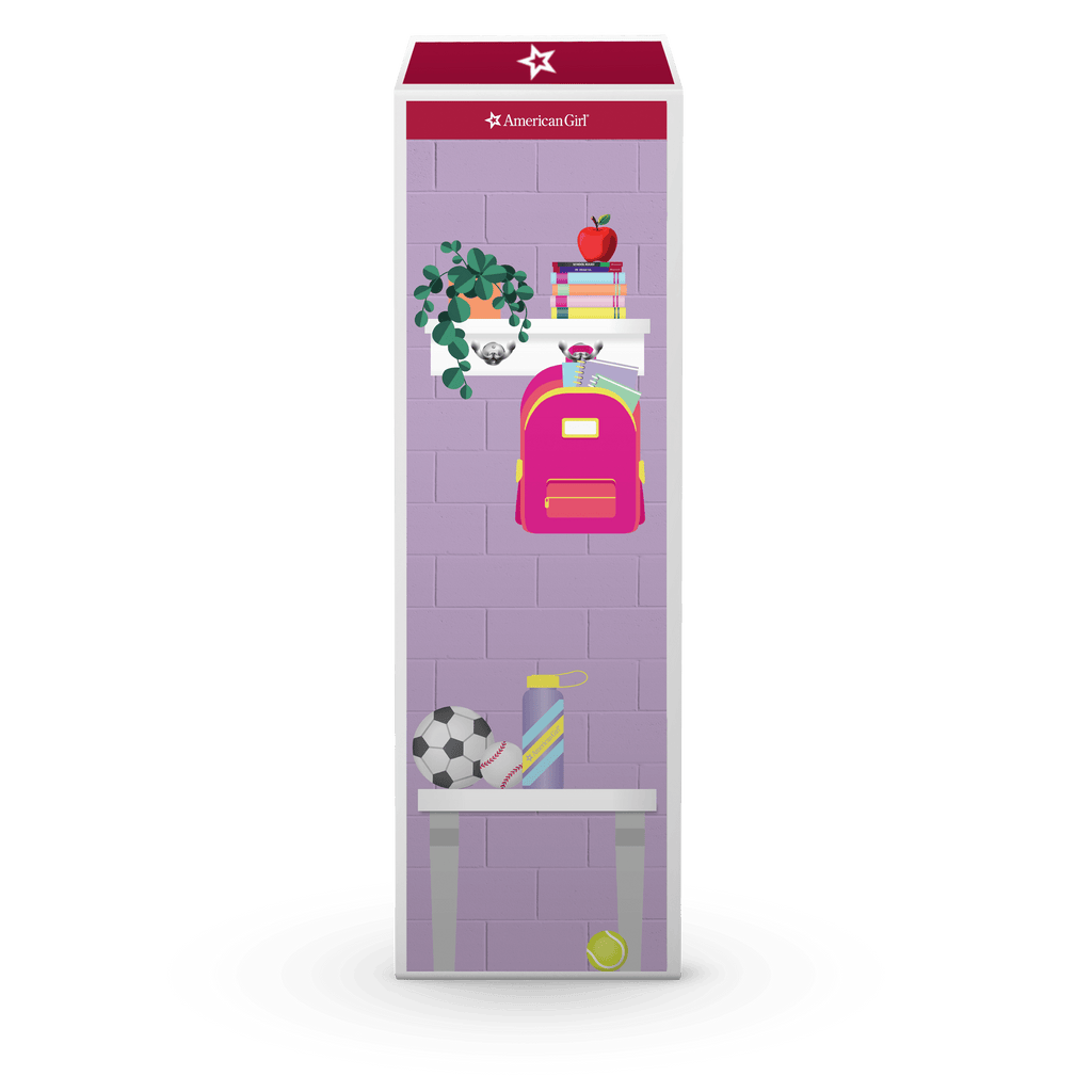 Colorful Cubbies Locker Set for 18-inch Dolls E0