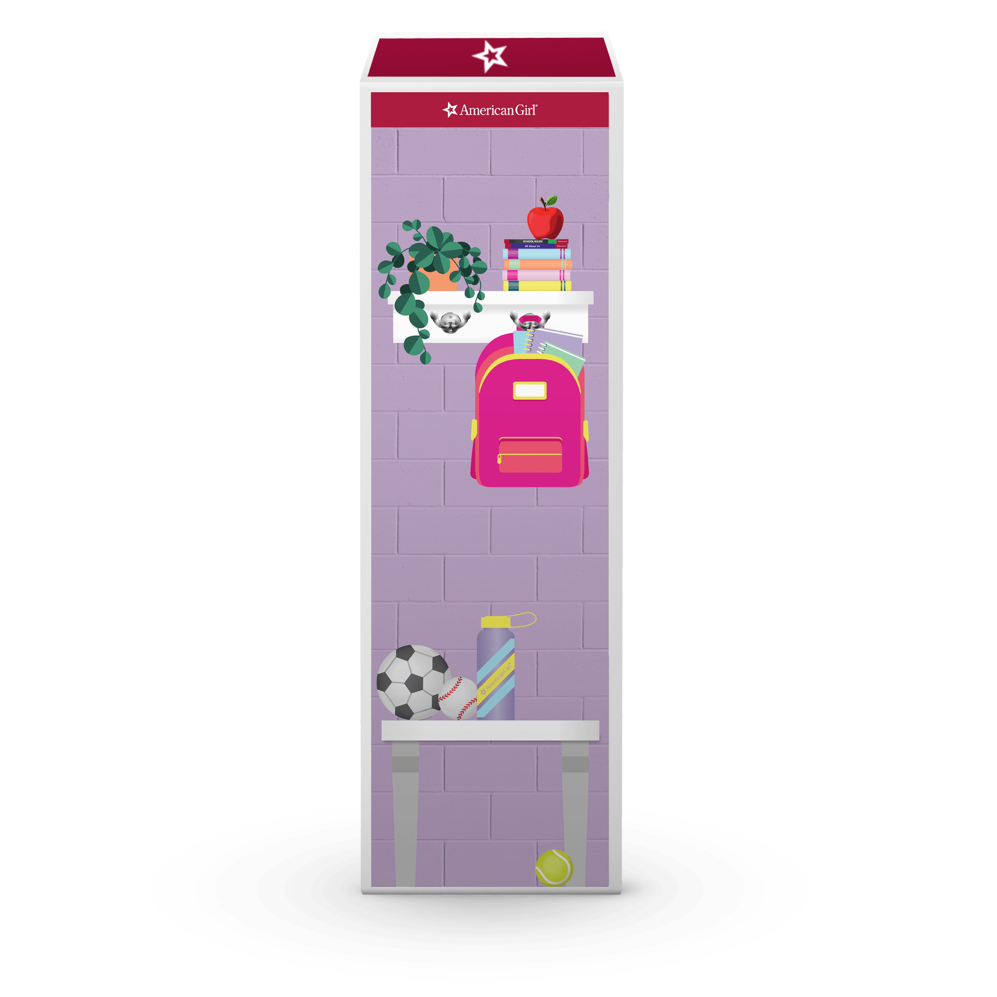 Colorful Cubbies Locker Set for 18-inch Dolls E0