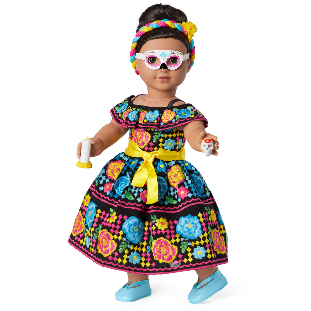 Día de Muertos Celebration Outfit for 18-inch Dolls E7