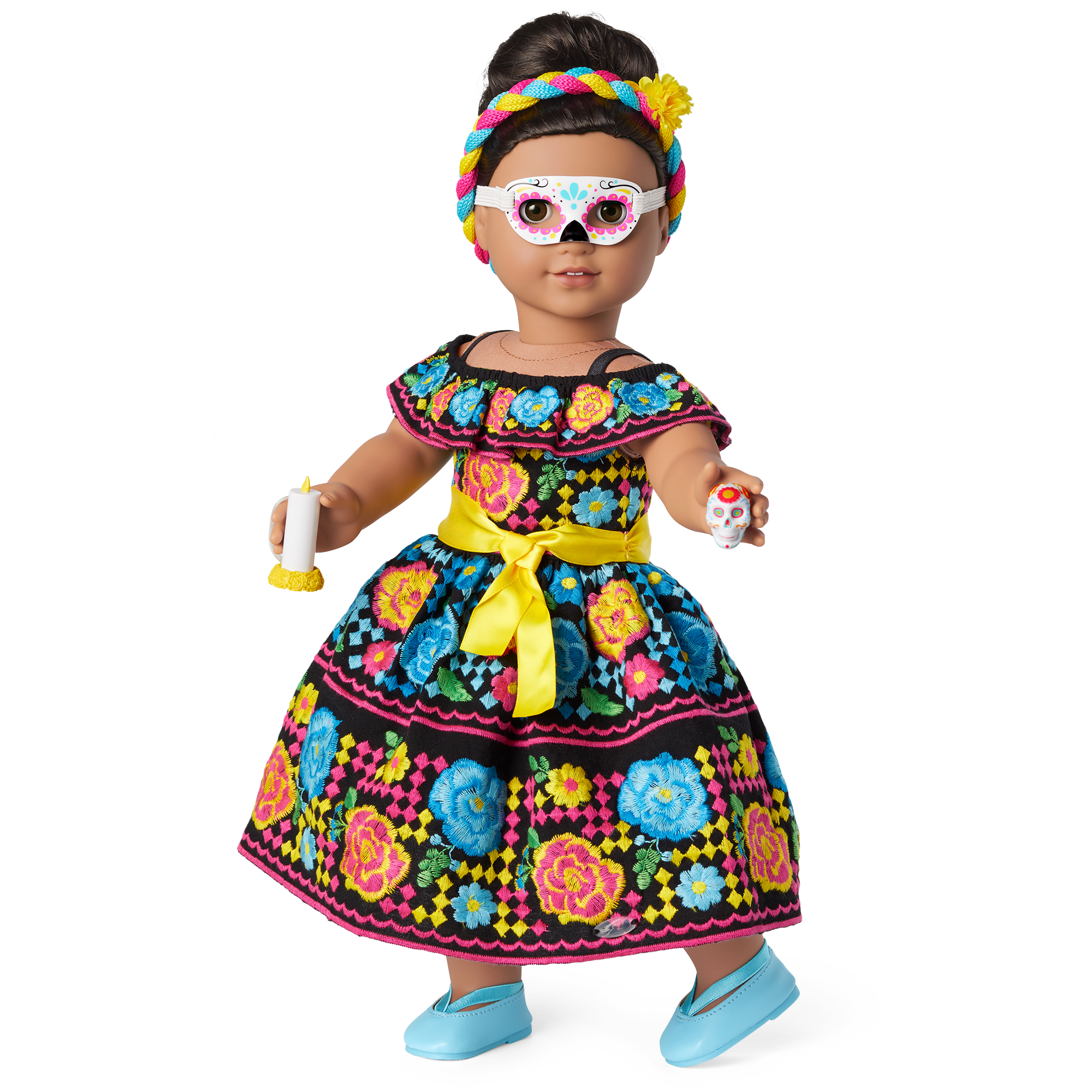 Día de Muertos Celebration Outfit for 18-inch Dolls E7