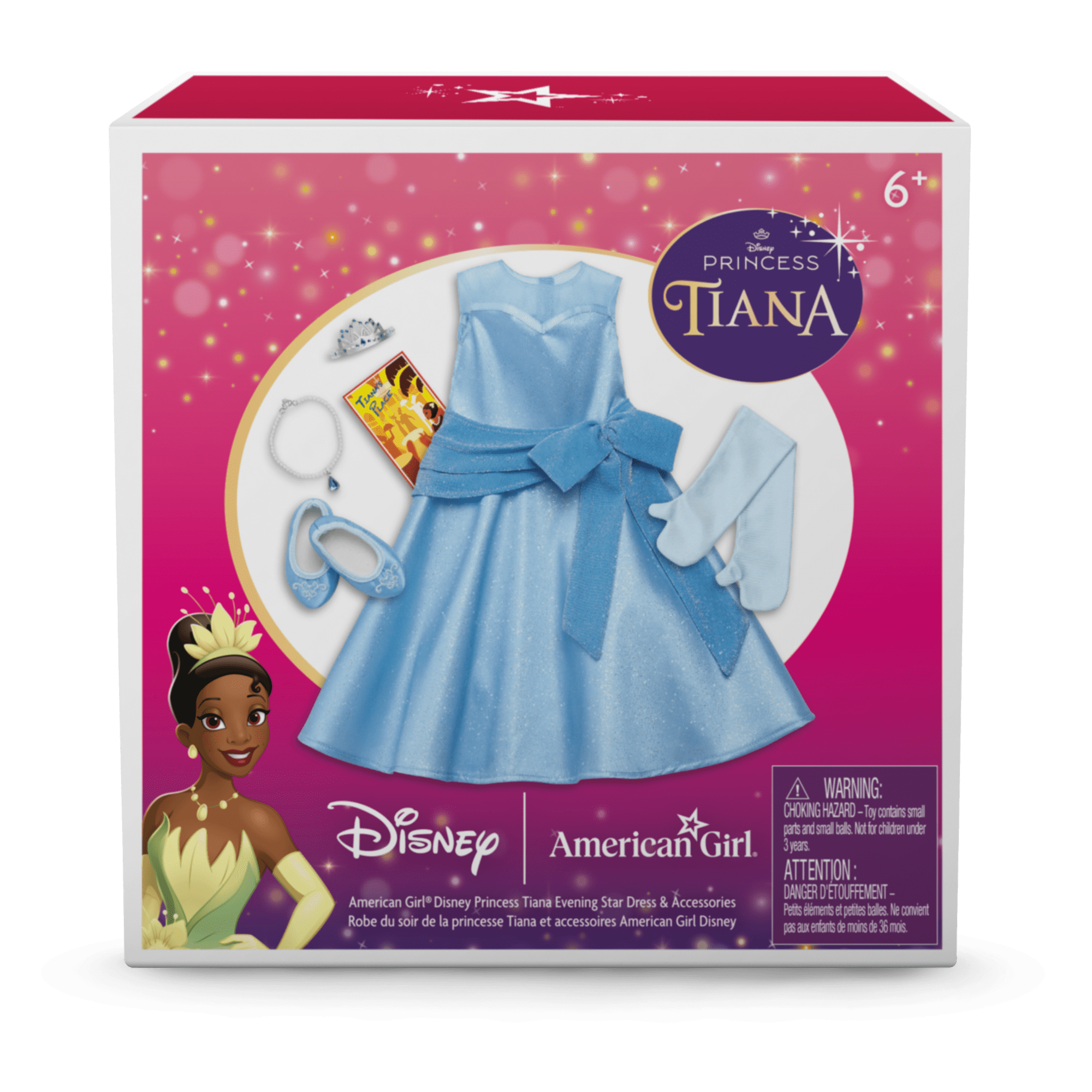 American Girl® Disney Princess Tiana Evening Star Dress & Accessories for 18-inch Dolls D3