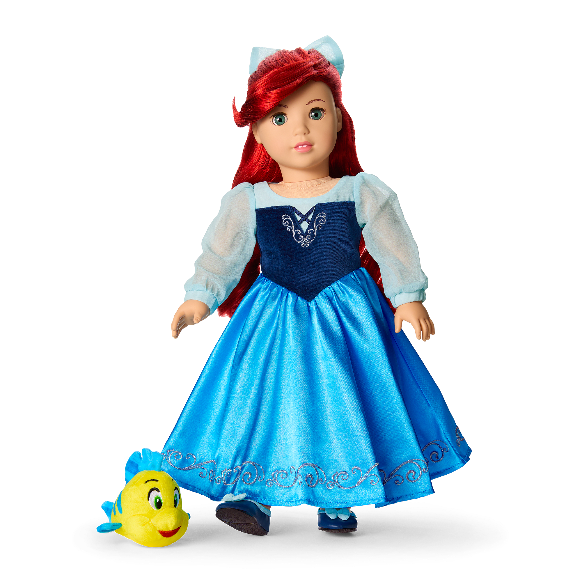 American Girl® Disney Princess Ariel Day Dress, Flounder & Accessories for 18-inch Dolls D3