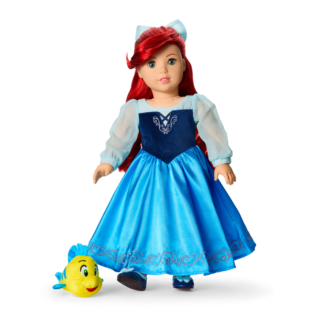 American Girl® Disney Princess Ariel Day Dress, Flounder & Accessories for 18-inch Dolls A7
