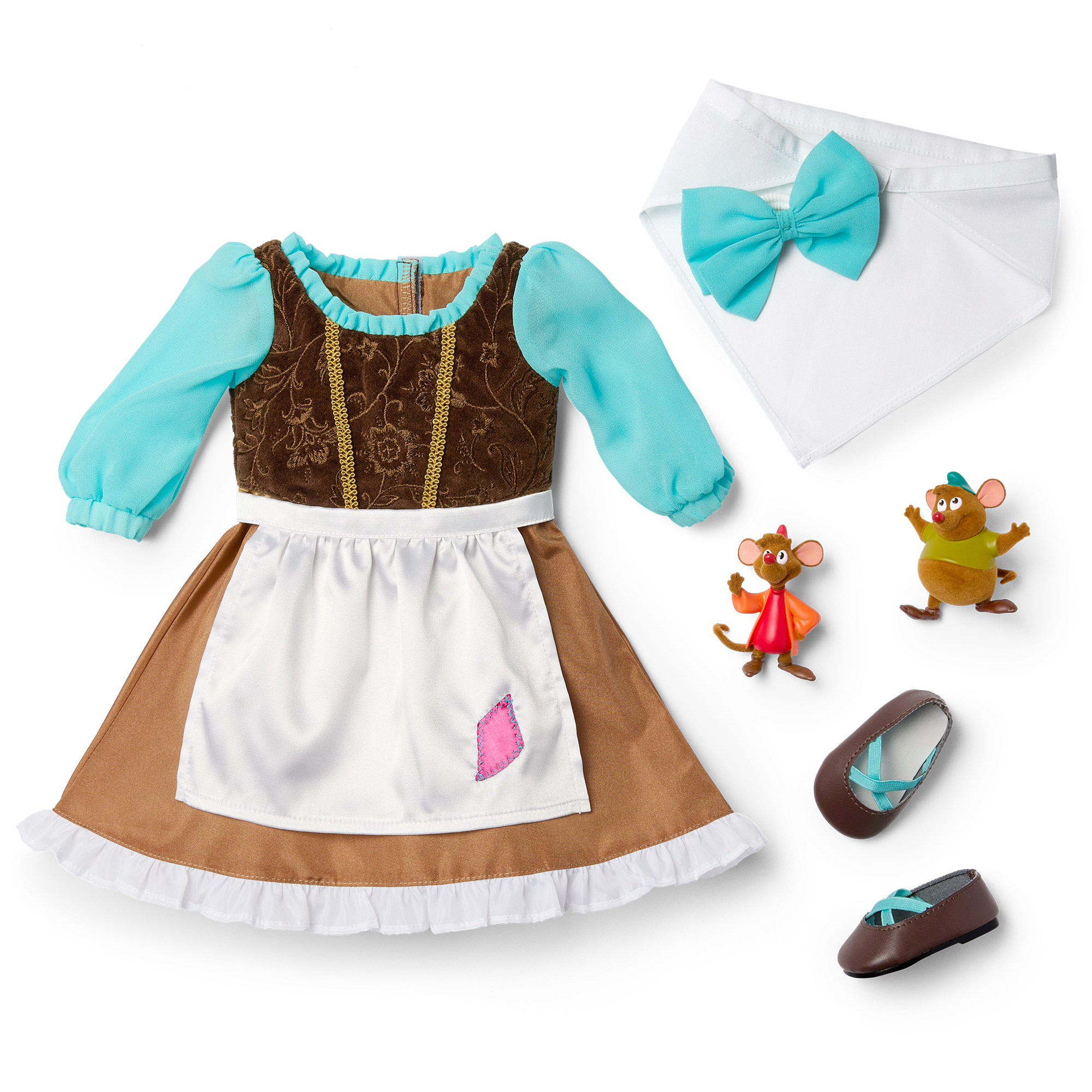 American Girl® Disney Princess Cinderella Day Dress, Friends & Accessories for 18-inch Dolls E1