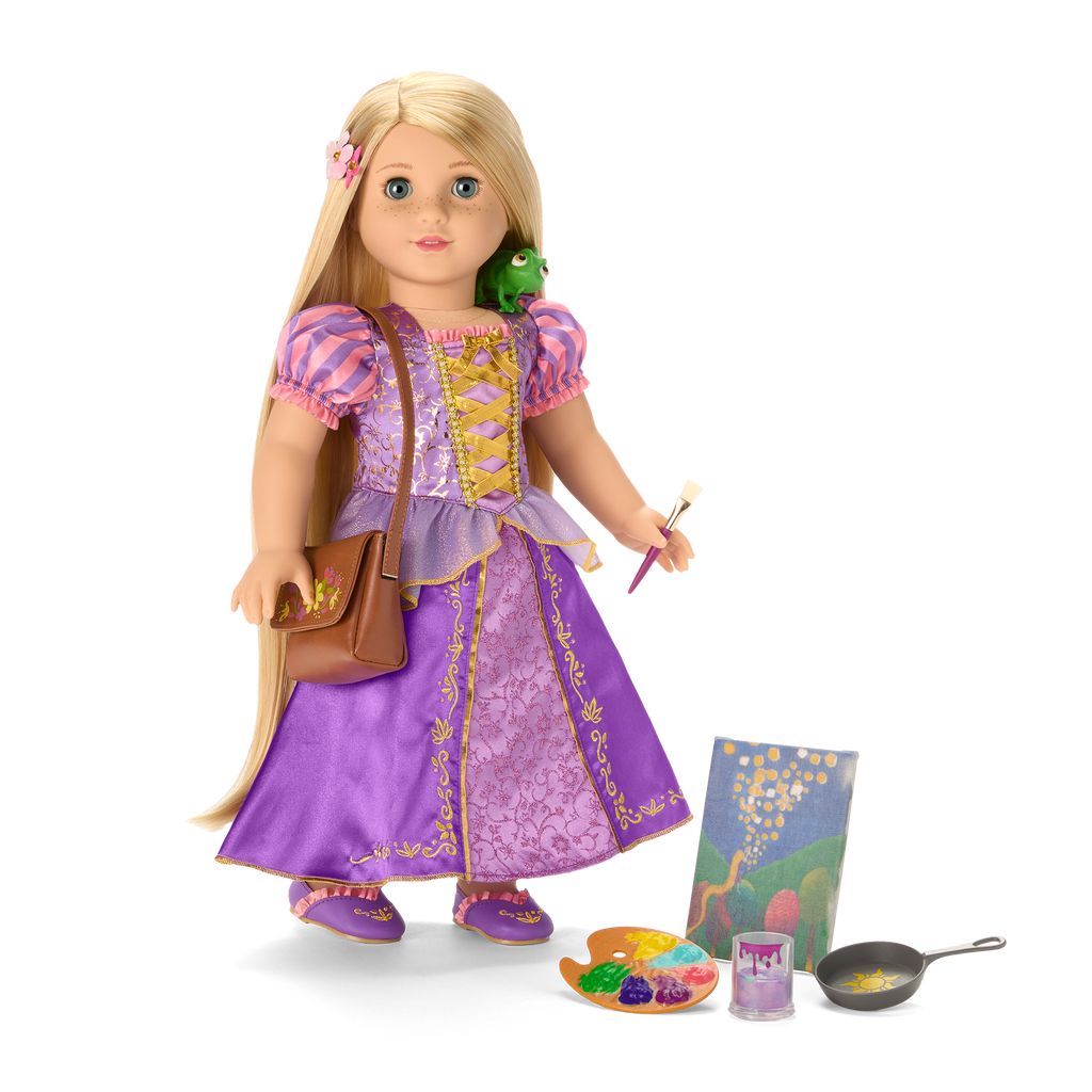 American Girl® Disney Princess Rapunzel Painting Accessories & Pascal for 18-inch Dolls C4