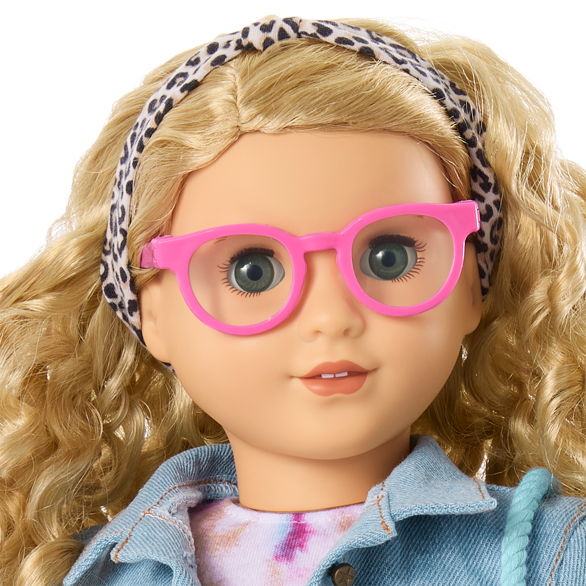 Petal-Pink Glasses for 18-inch Dolls F1