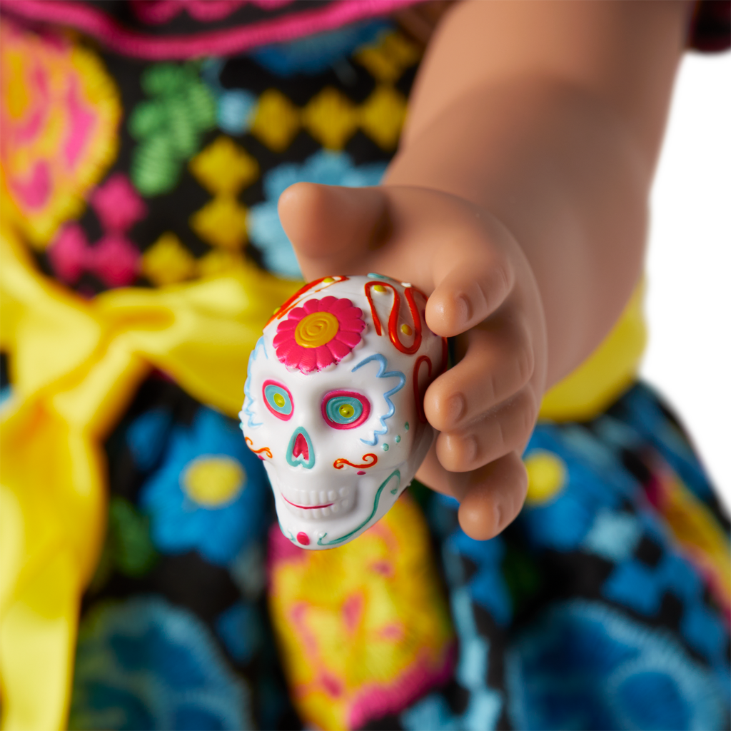 Día de Muertos Celebration Outfit for 18-inch Dolls E7