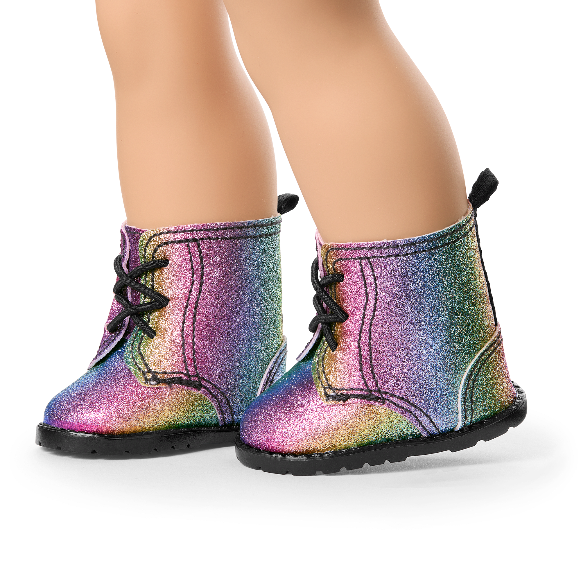 Glittery Rainbow Boots for 18-inch Dolls C4