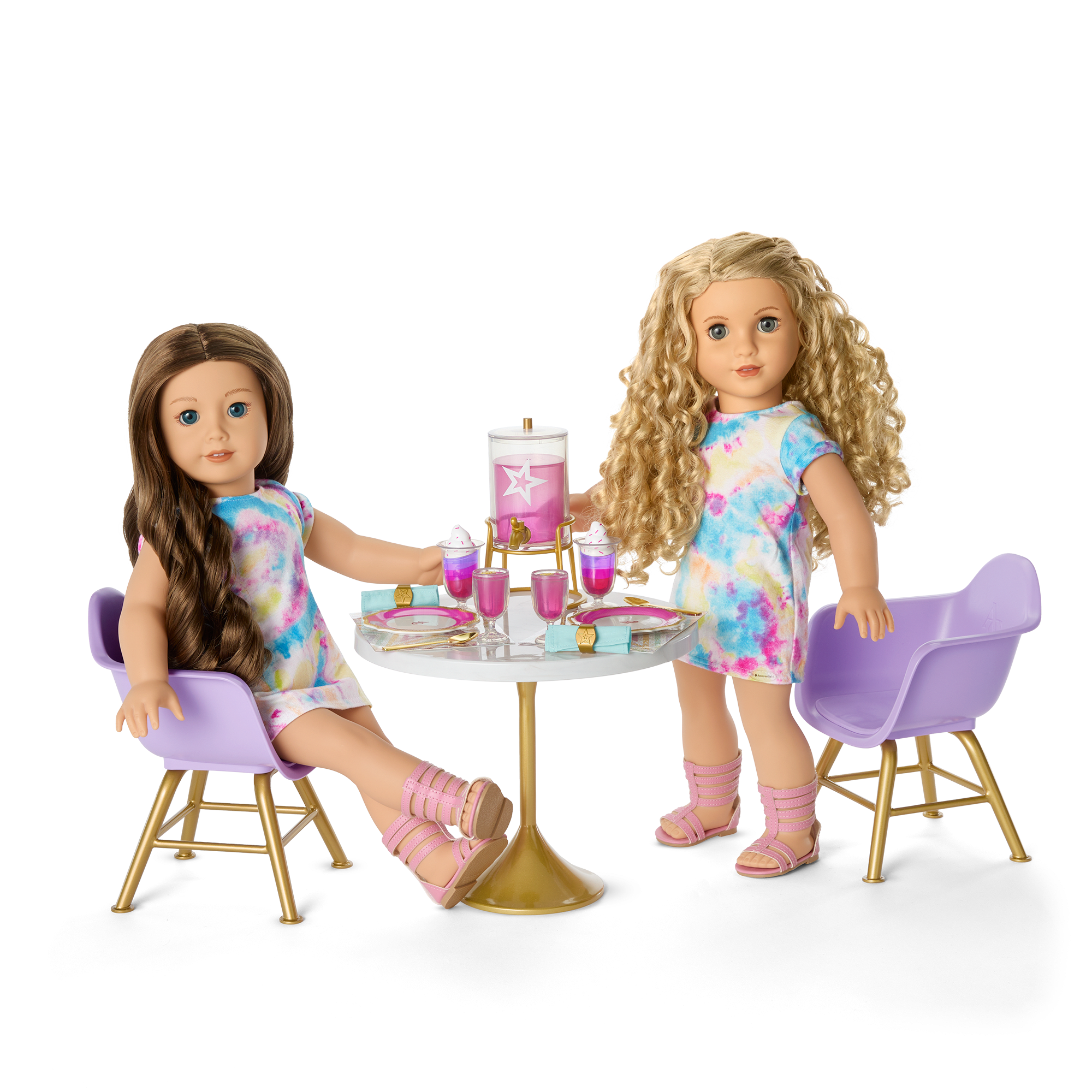Kitchen Table for Two Set for 18-inch Dolls D0