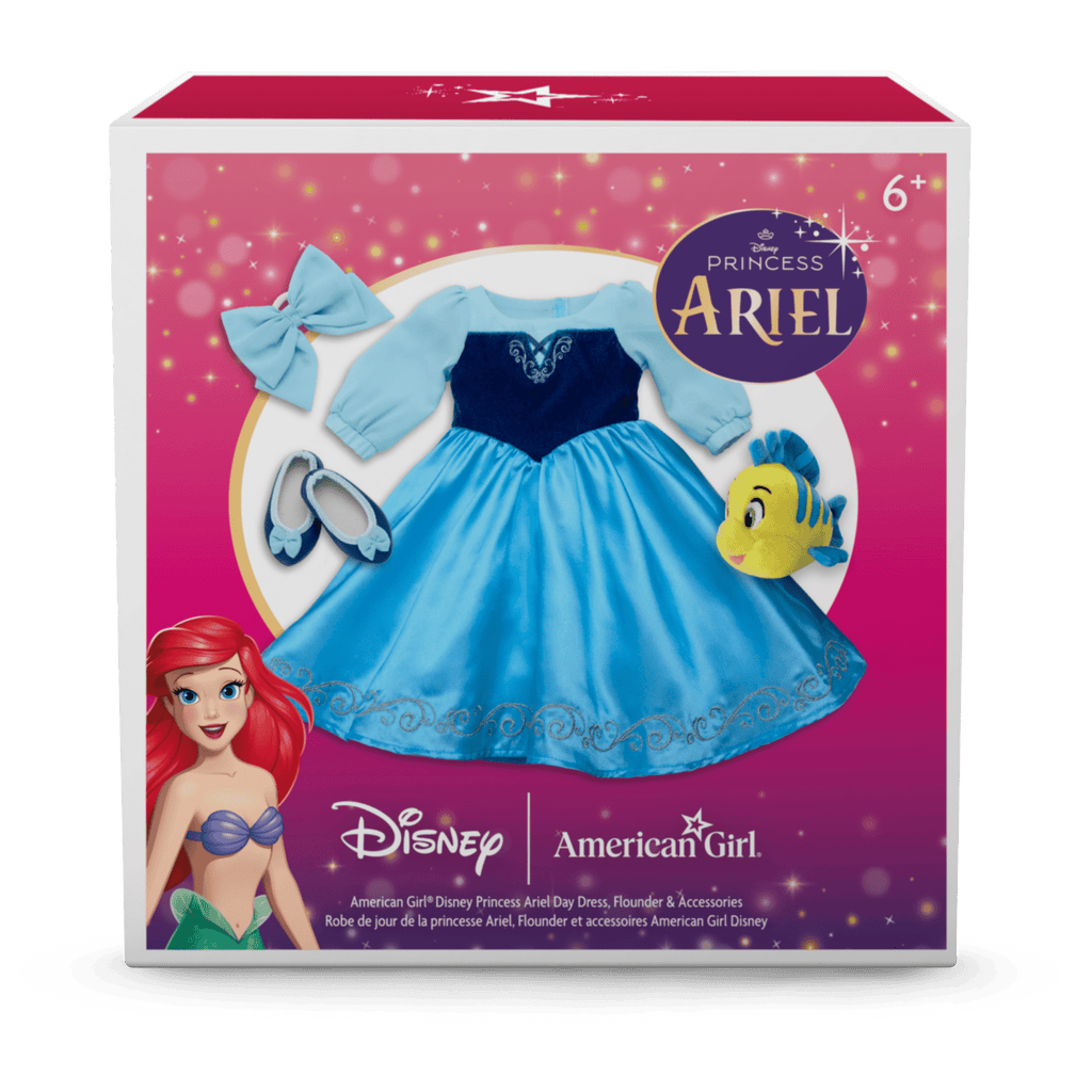 American Girl® Disney Princess Ariel Day Dress, Flounder & Accessories for 18-inch Dolls D3