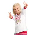Peace, Love & Joy PJ Top for Girls C2
