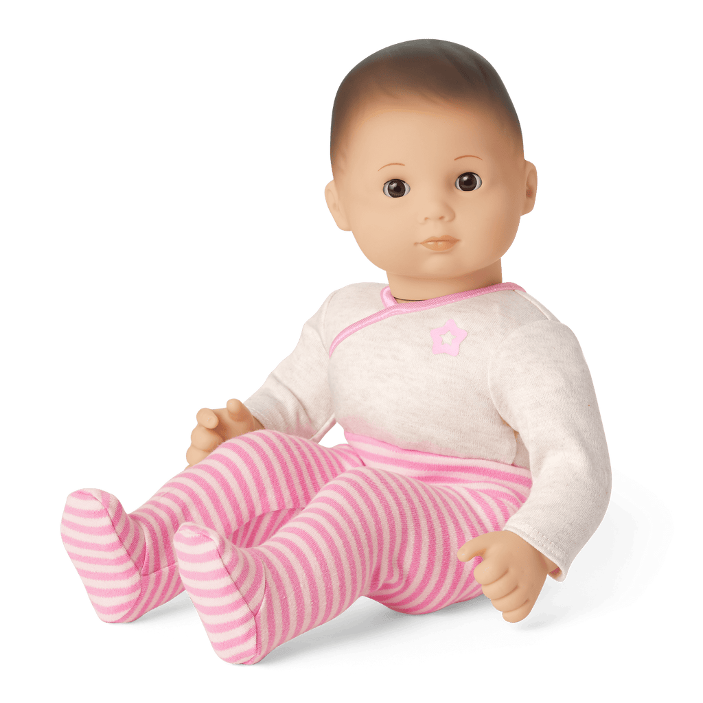 Bitty Baby® Doll #2 with brown hair in Pretty Pink F8