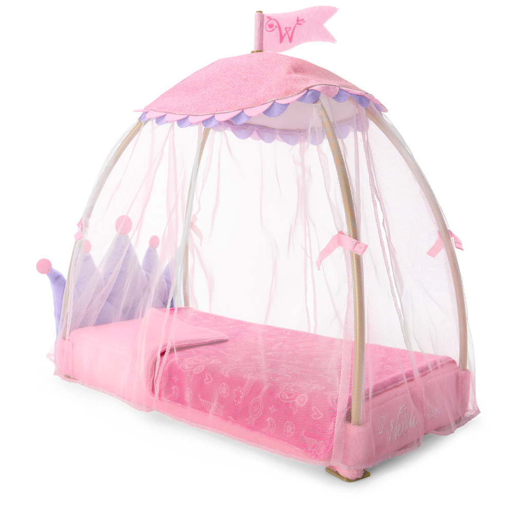 Royal Canopy Bed for WellieWishers™ Dolls D0