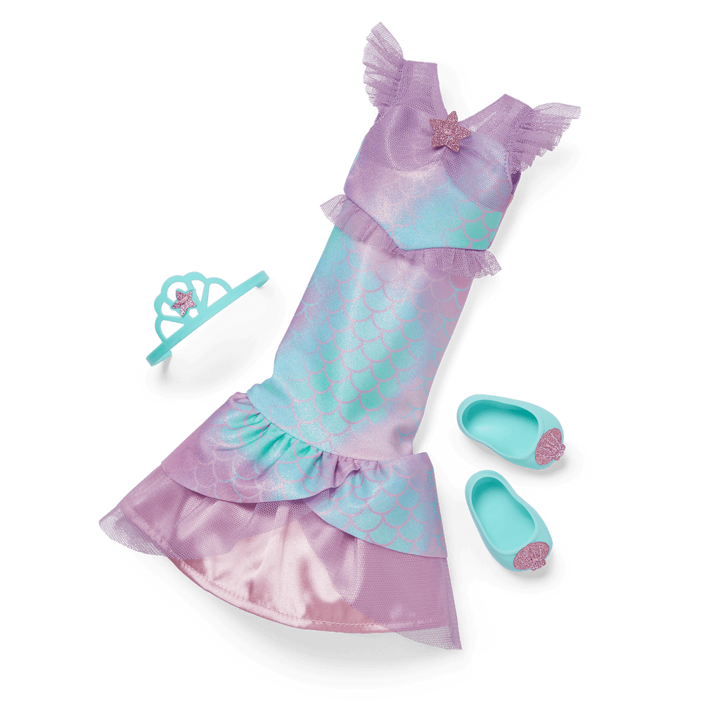 2-in-1 Sparkly Mermaid Outfit for WellieWishers™ Dolls C8