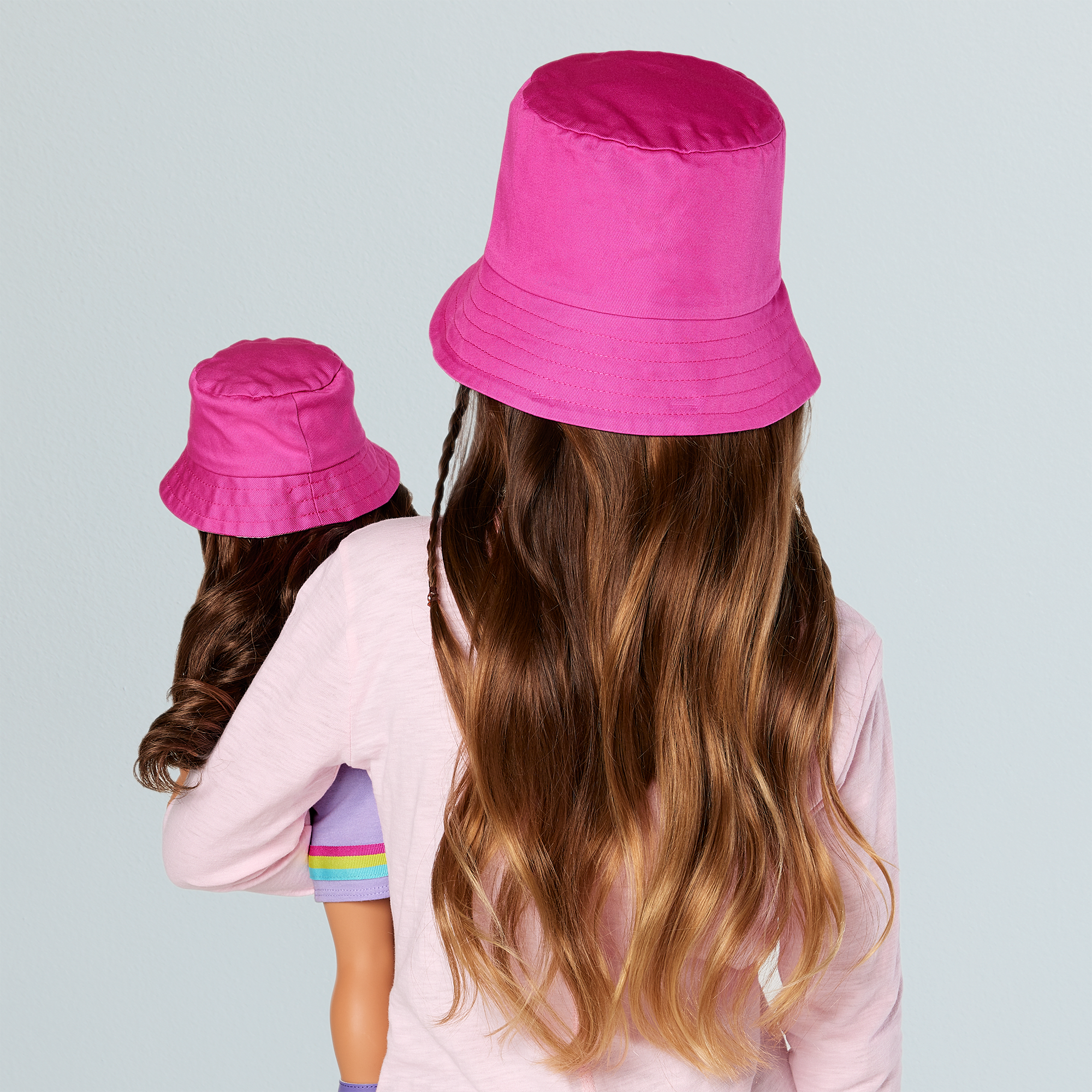 AG™ Star Bucket Hat Set for Girls & Dolls D0