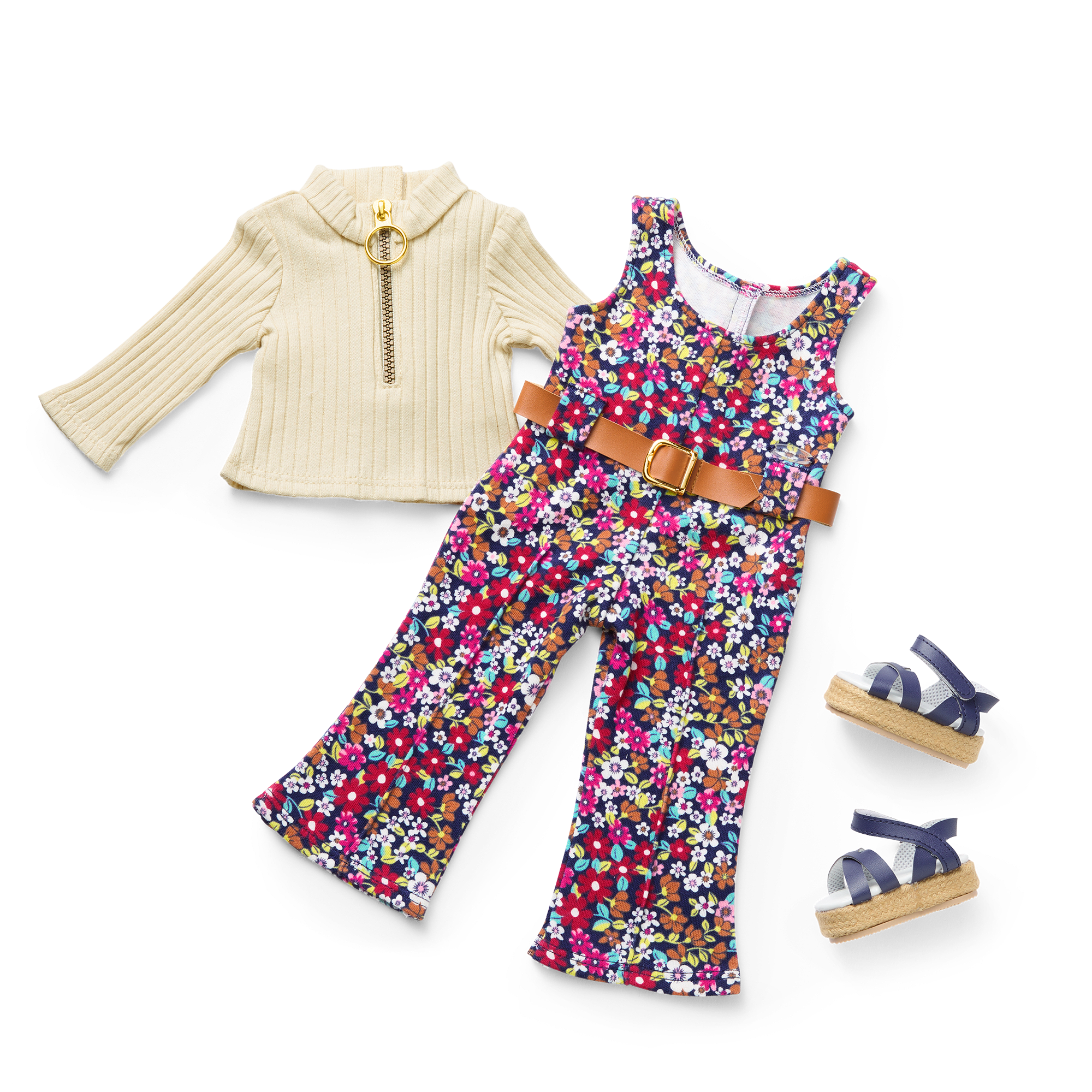 Julie’s™ Floral Jumpsuit for 18-inch Dolls (Historical Characters) B0