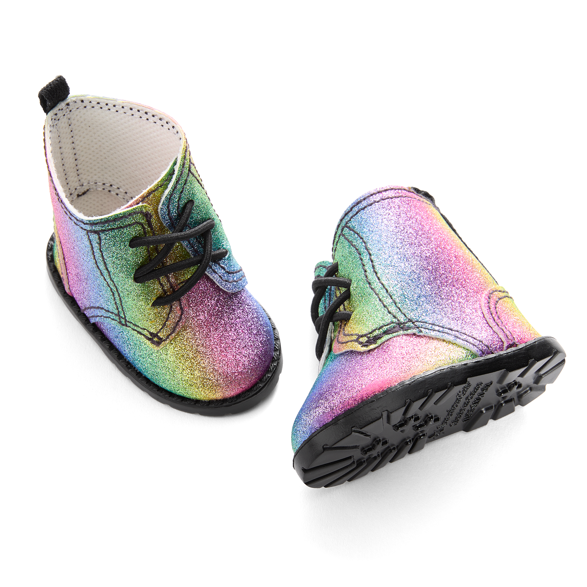 Glittery Rainbow Boots for 18-inch Dolls C4