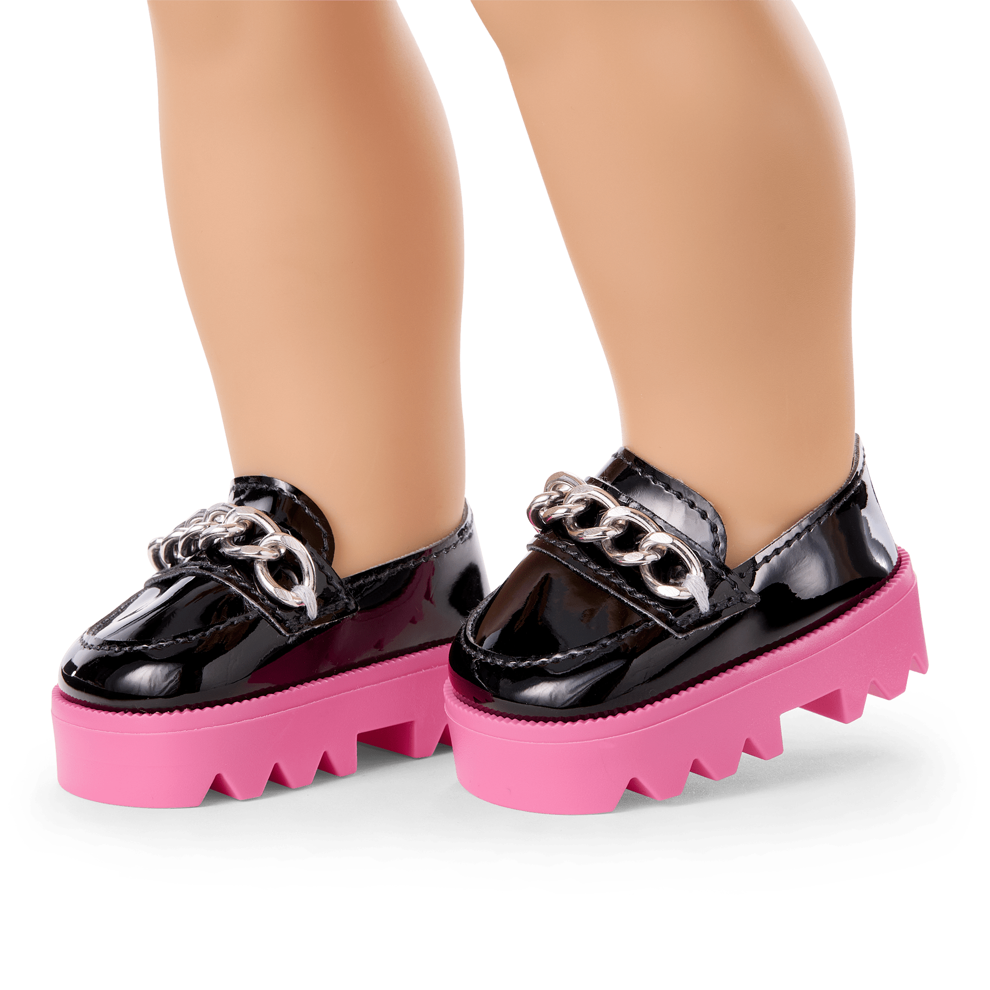 Fuchsia Flair Platform Loafers for 18-inch Dolls E3