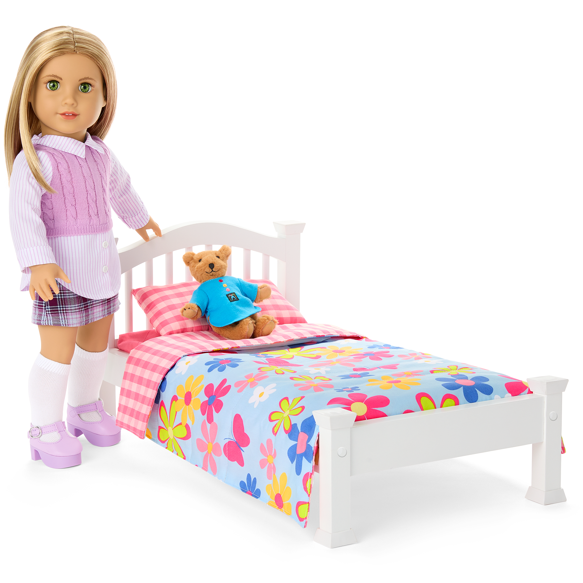 Isabel’s™ Bed & Floral Dreams Bedding Set for 18-inch Dolls (Historical Characters) B8