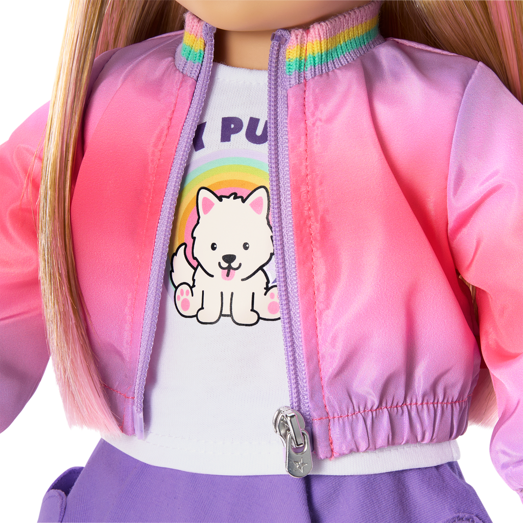 Summer’s™ Waggy Pup Tails™ Outfit for 18-inch Dolls (Girl of the Year™ 2025) F4