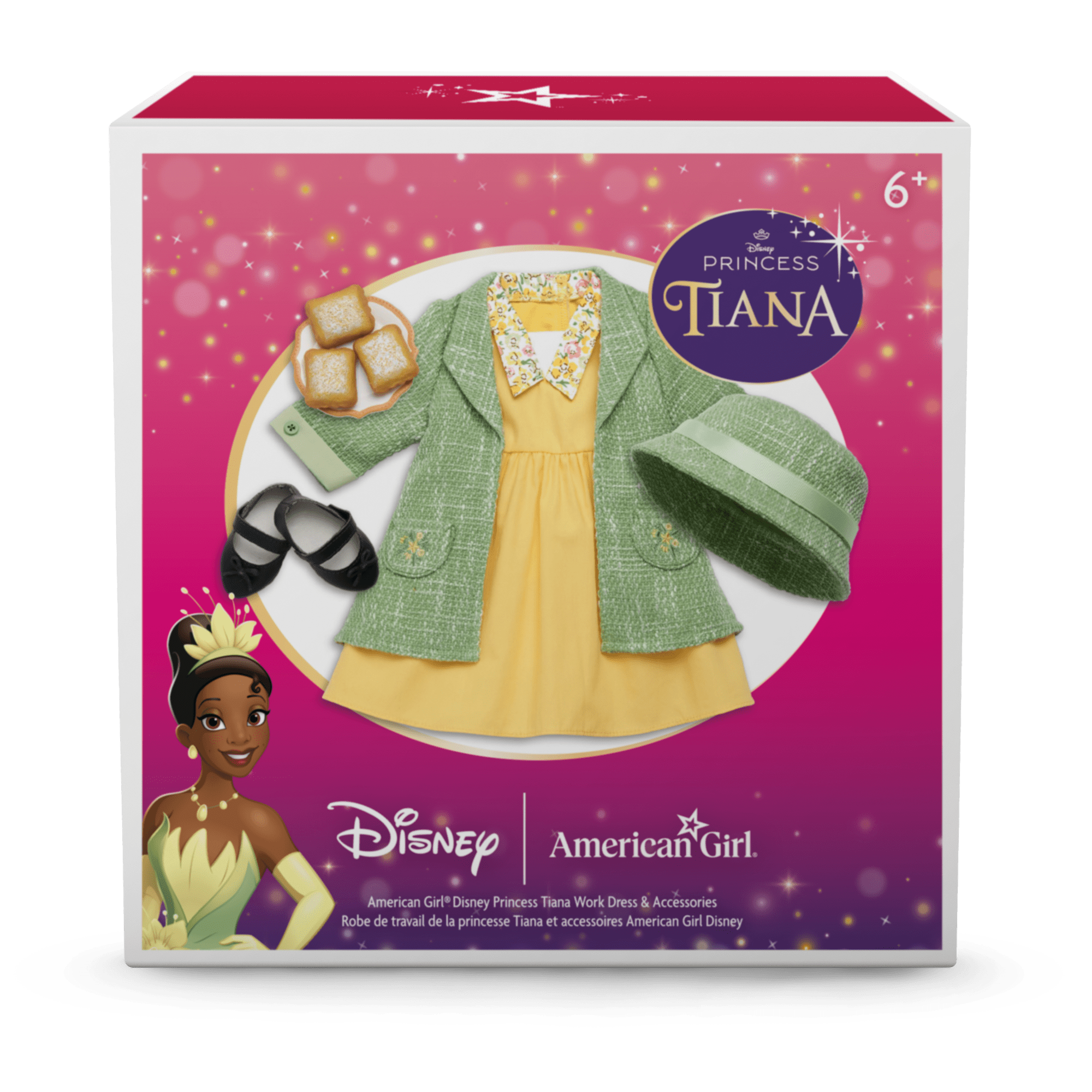 American Girl® Disney Princess Tiana Work Dress & Accessories for 18-inch Dolls D2