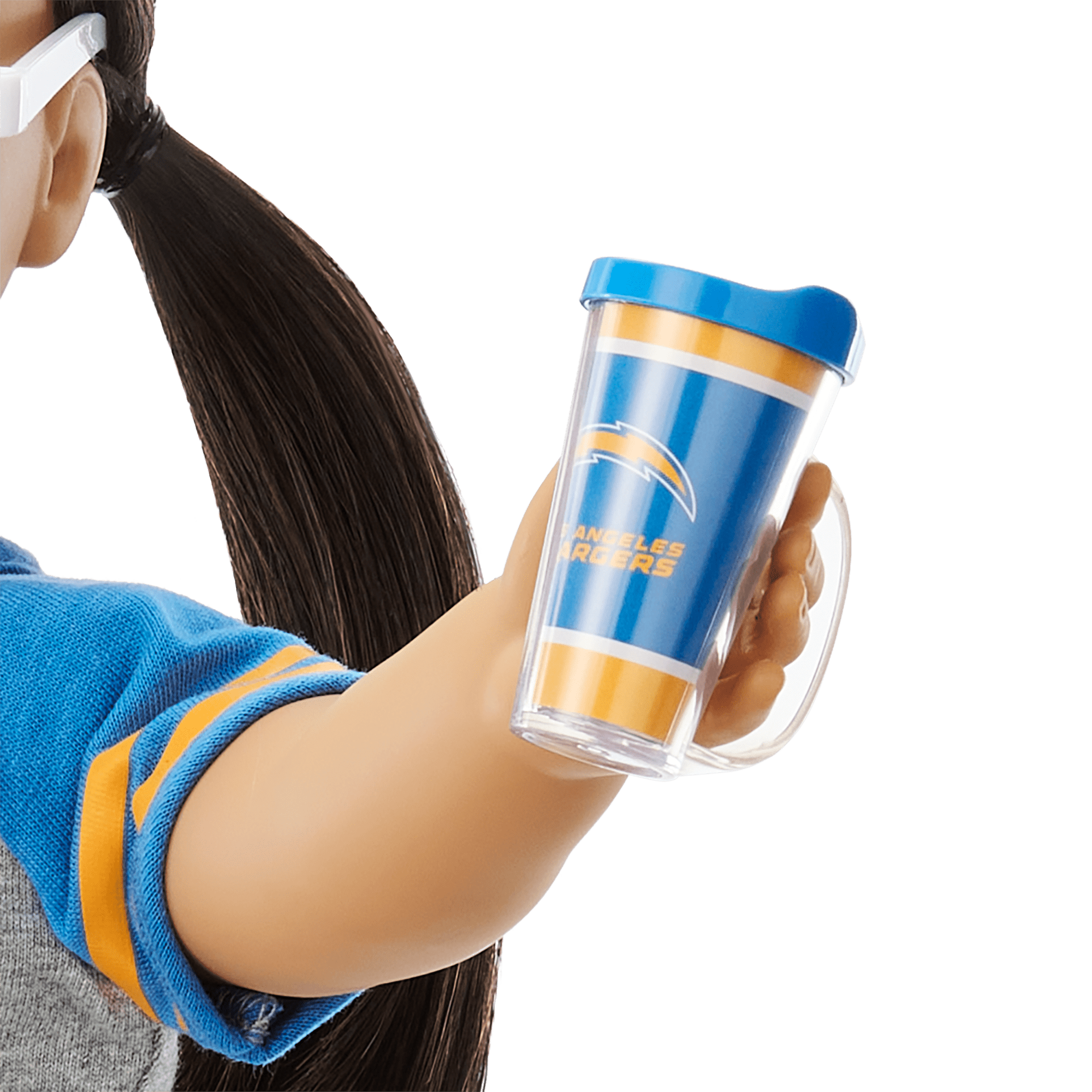 American Girl® x NFL Los Angeles Chargers Fan Outfit & Accessories for 18-inch Dolls F9