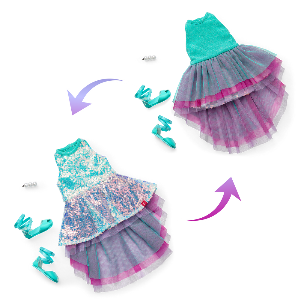 Glam Shimmering Ocean Outfit for 18-inch Dolls A3
