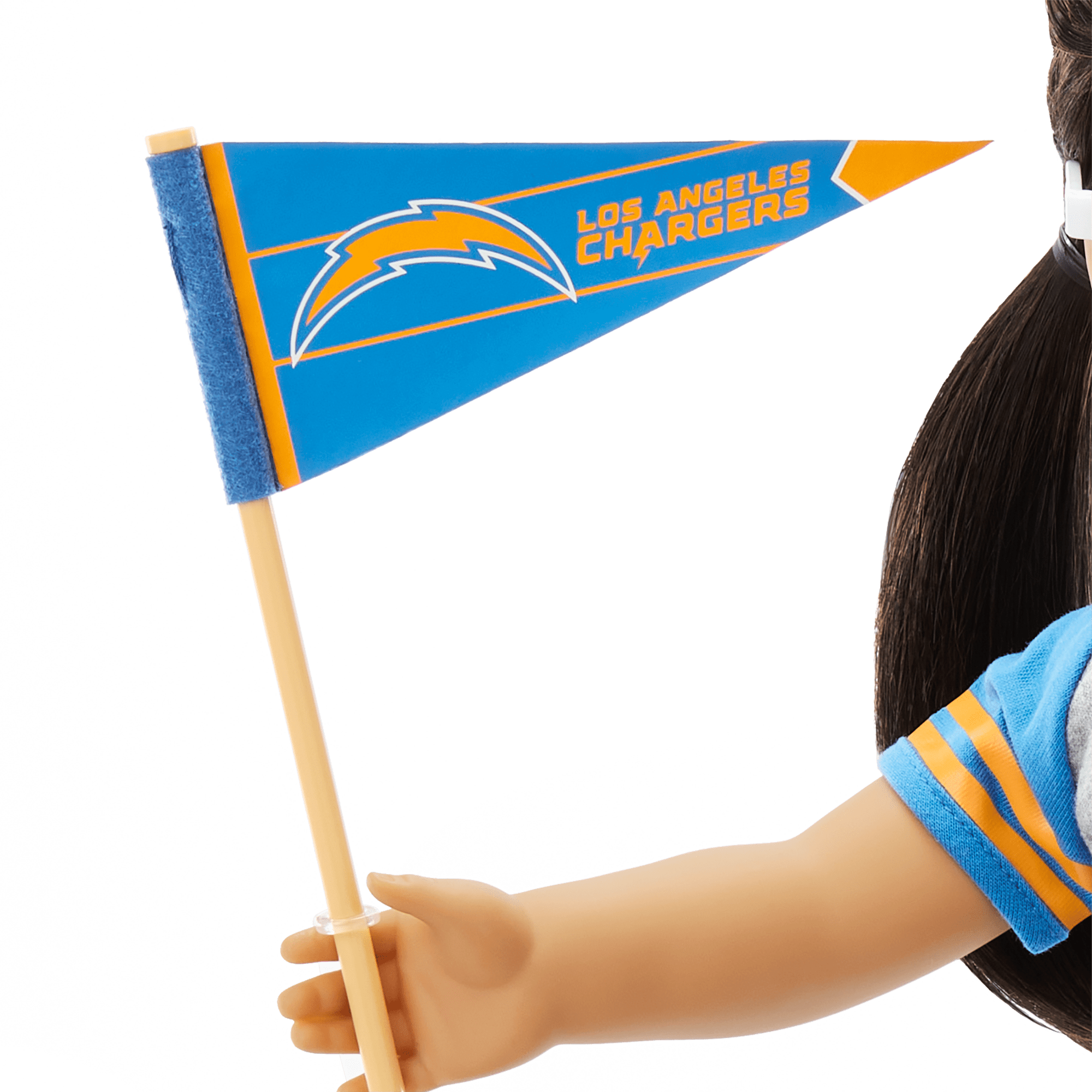 American Girl® x NFL Los Angeles Chargers Fan Outfit & Accessories for 18-inch Dolls F9