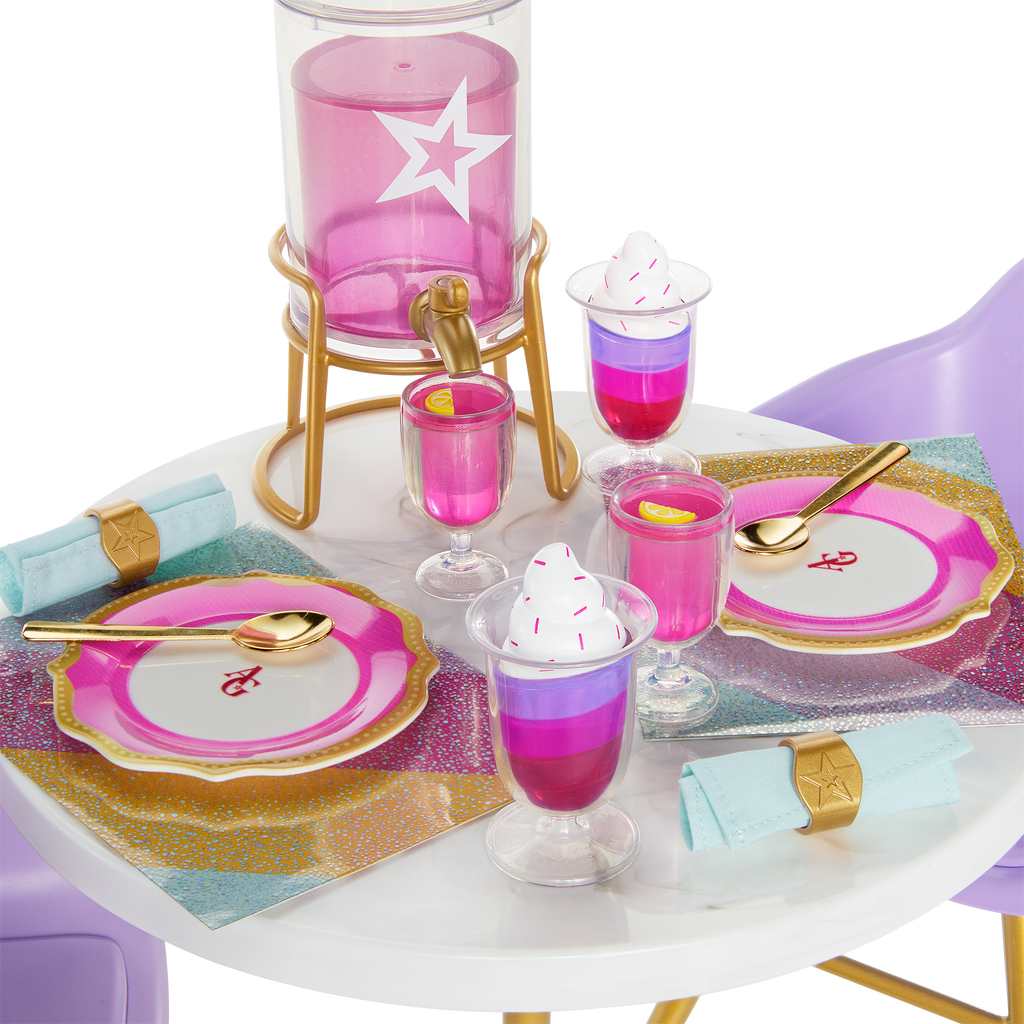 Kitchen Table for Two Set for 18-inch Dolls D0
