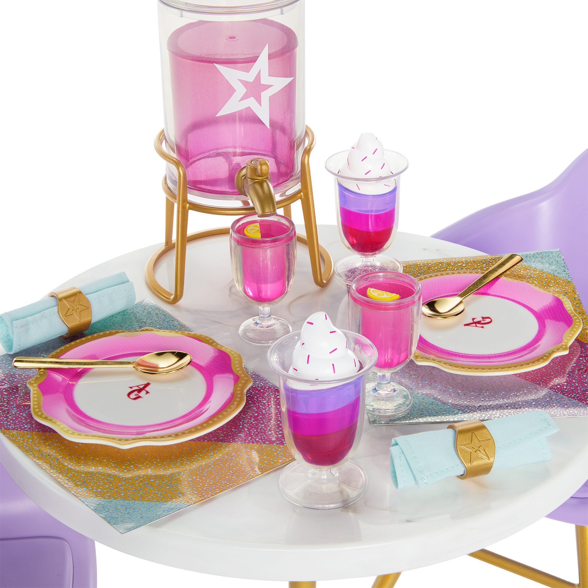 Kitchen Table for Two Set for 18-inch Dolls D0