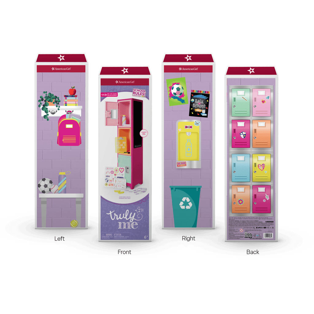 Colorful Cubbies Locker Set for 18-inch Dolls E0