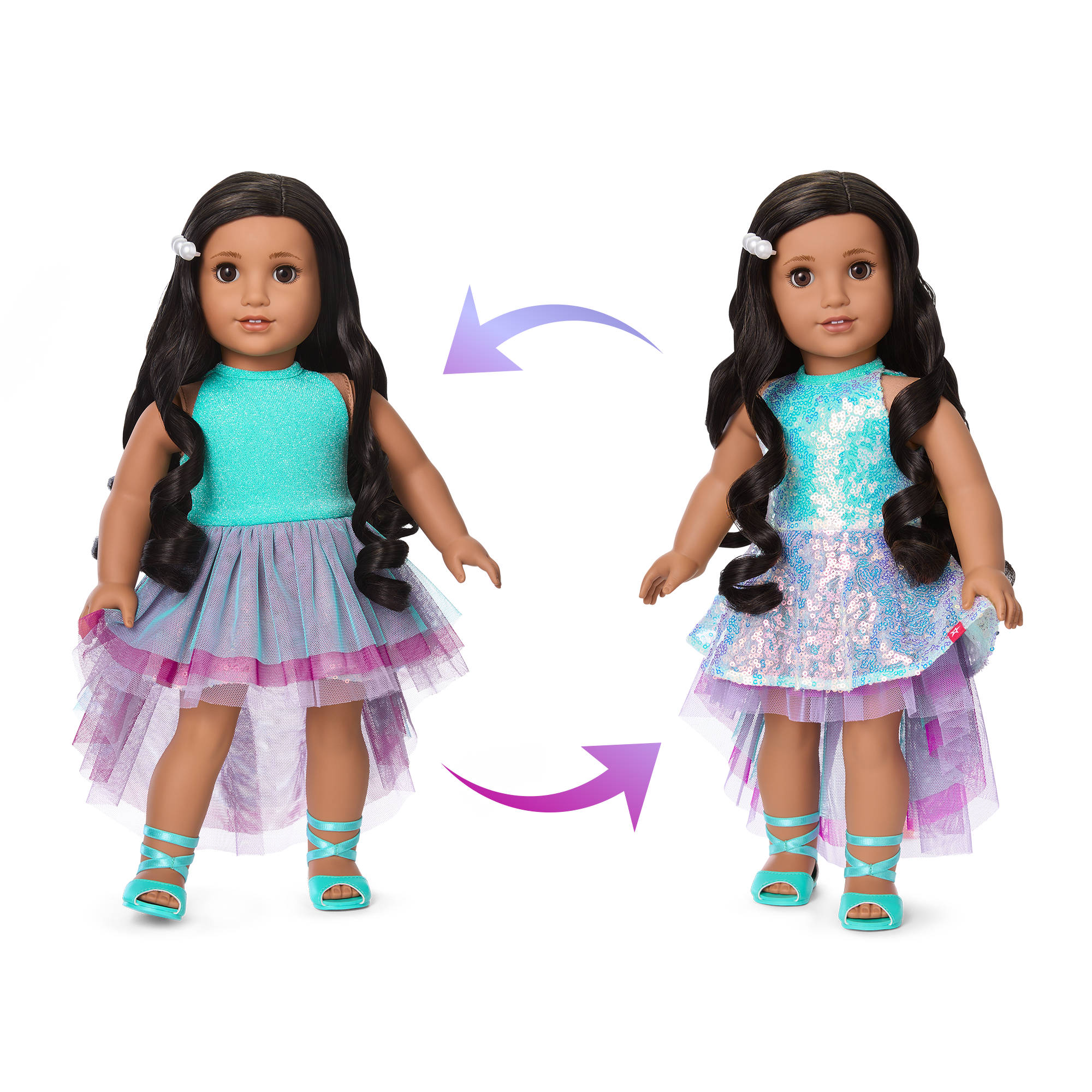 Glam Shimmering Ocean Outfit for 18-inch Dolls A3