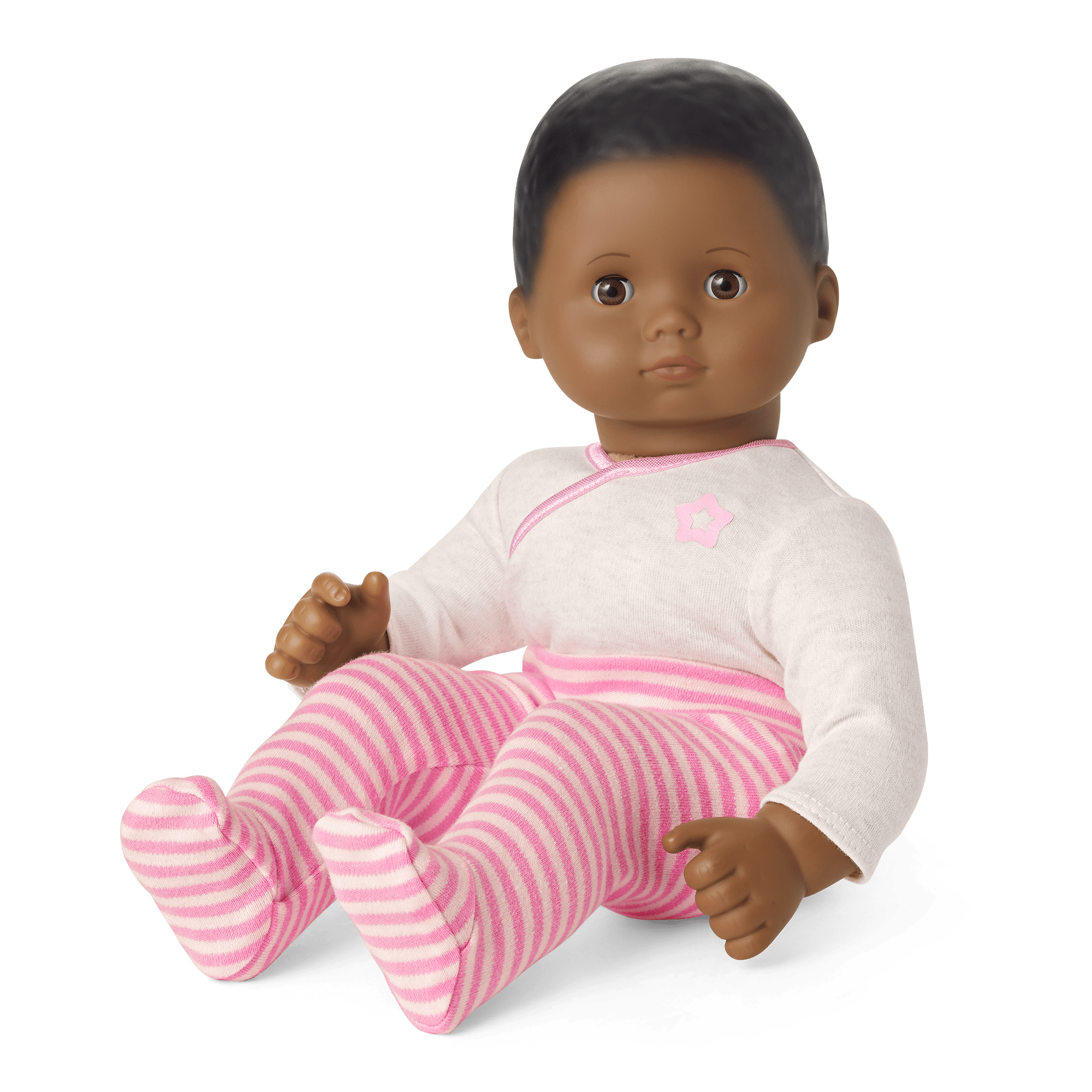 Bitty Baby® Doll #1 with black hair in Pretty Pink F9