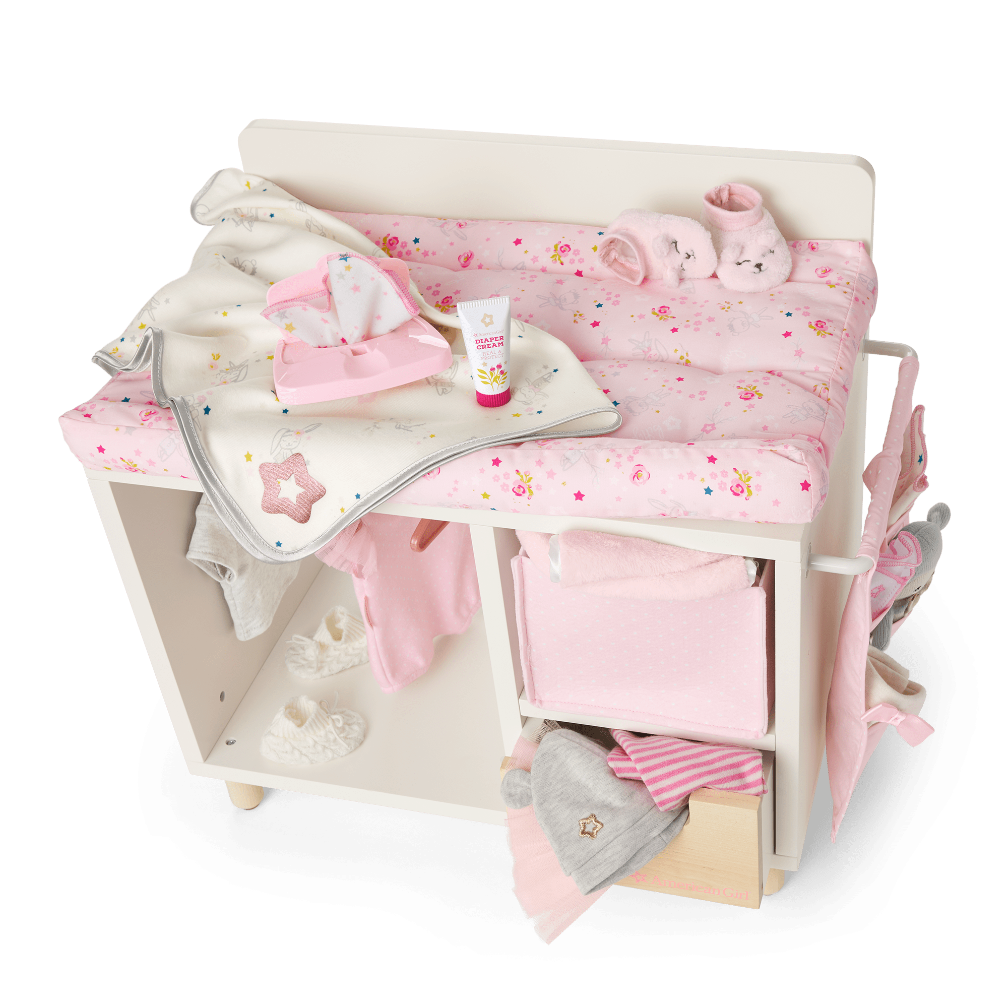 Dots & Blooms Changing Table with Storage A7